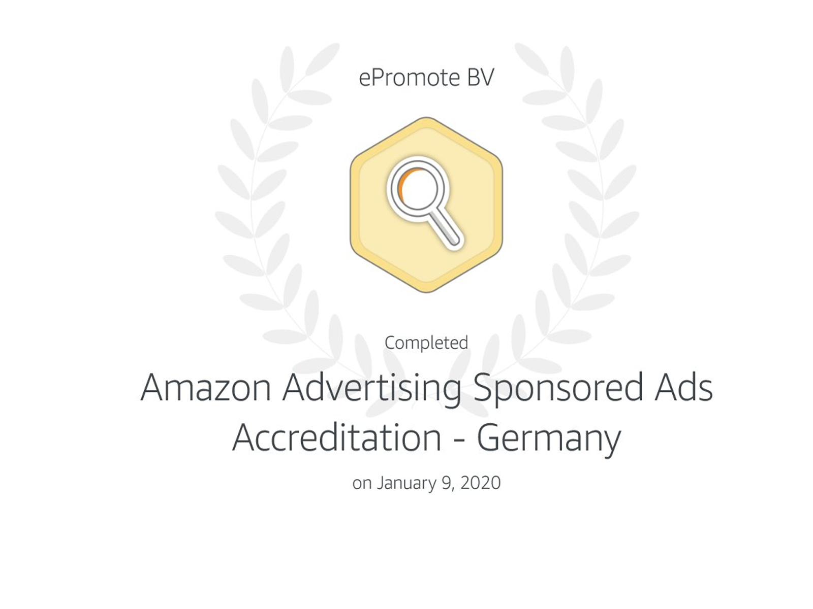 Amazon Advertising Sponsored ads accreditation 2020